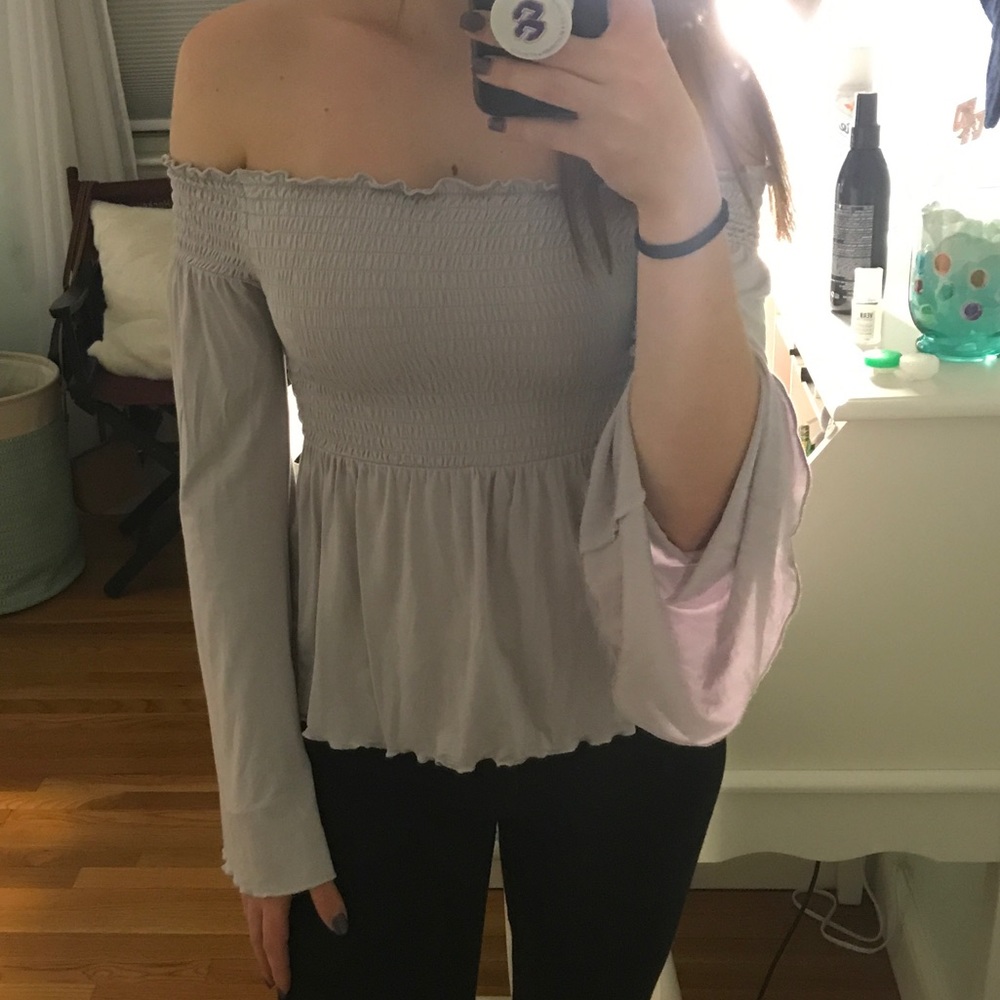 Purple off the shoulder top